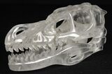 Carved Quartz Crystal Dinosaur Skull #227035-3